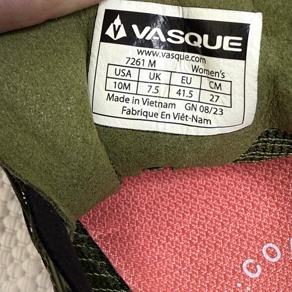 NEW Vasque Women’s 10M Here Low Hiking Trail Running Shoes Green Outdoor - Picture 6 of 6